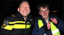 Deze jongeman werd al snel in de kraag gevat.